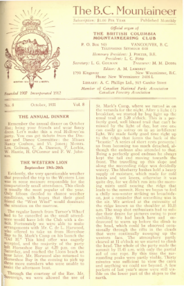 The B.C. Mountaineer 1931 October cover